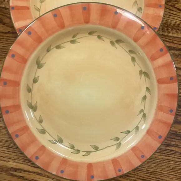 SET OF 4 Pfaltzgraff NAPOLI Hand Painted LARGE Dinner plates PRISTINE EXCELLENT! - Picture 4 of 7